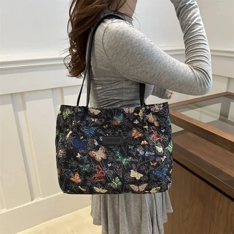Large Floral Print Shoulder Bag for Women - Image 4