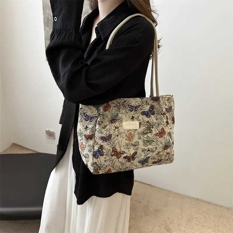 Large Floral Print Shoulder Bag for Women - Image 5