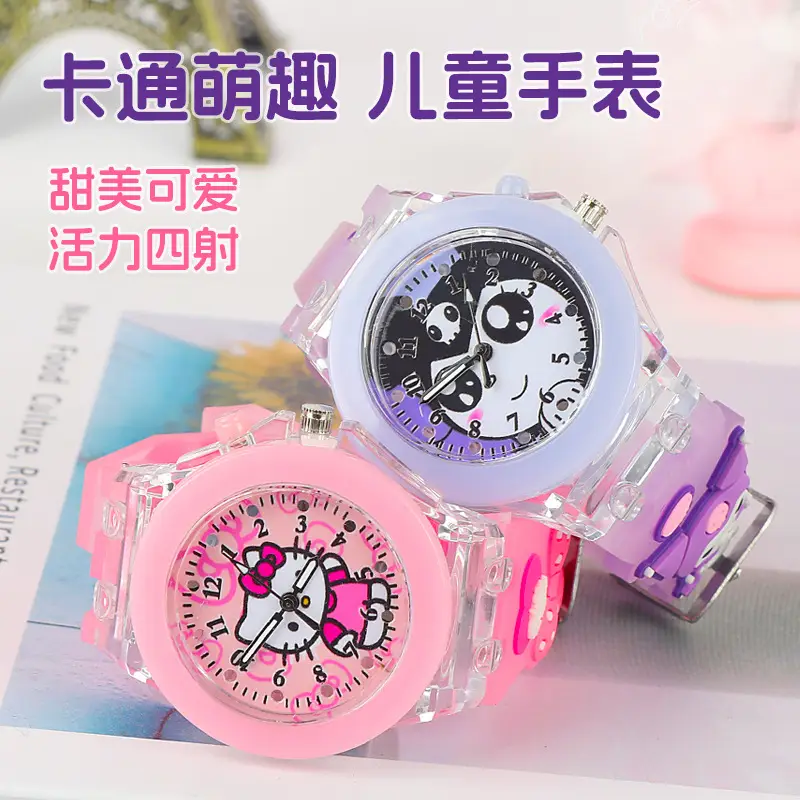 Sanrio Unicorn Cartoon Watch for Girls Pink Crystal Band - Image 7