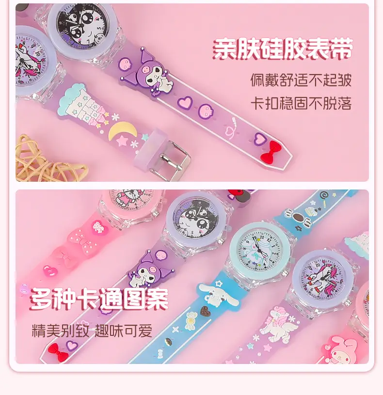 Sanrio Unicorn Cartoon Watch for Girls Pink Crystal Band — feature 10