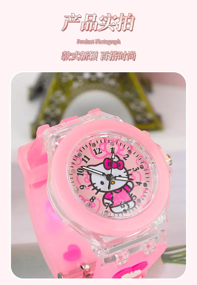 Sanrio Unicorn Cartoon Watch for Girls Pink Crystal Band — feature 12