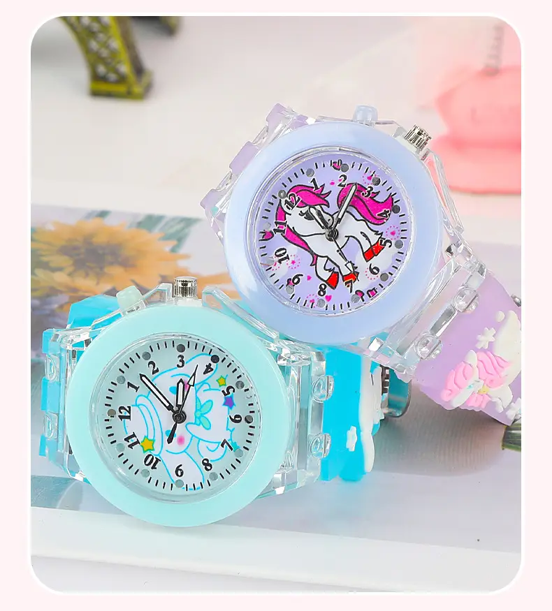 Sanrio Unicorn Cartoon Watch for Girls Pink Crystal Band — feature 13