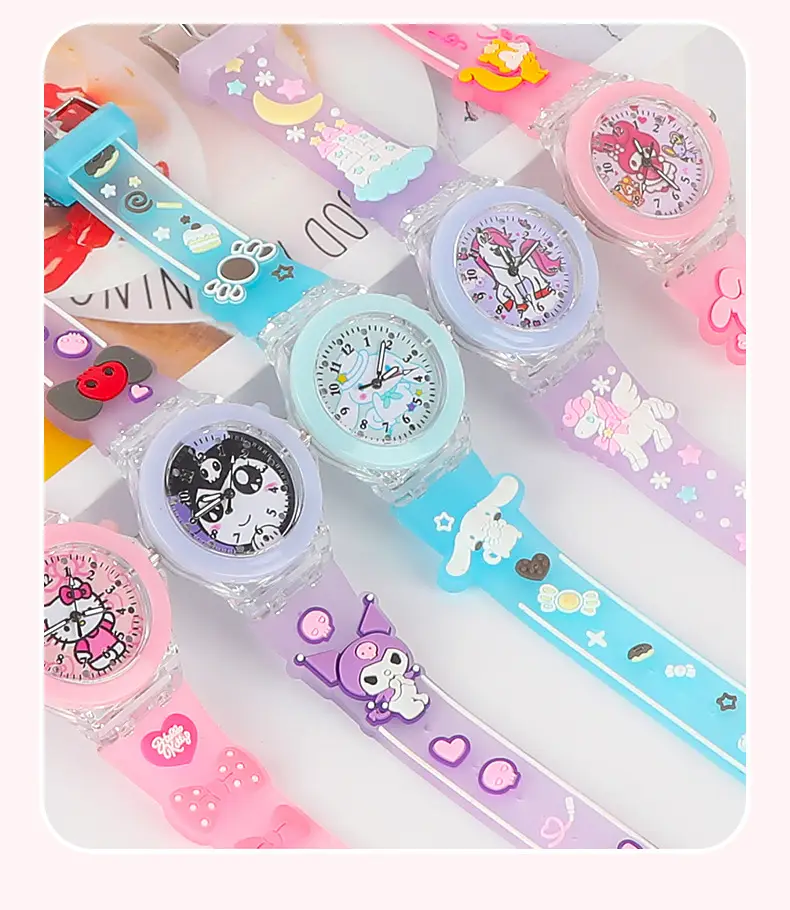 Sanrio Unicorn Cartoon Watch for Girls Pink Crystal Band — feature 15