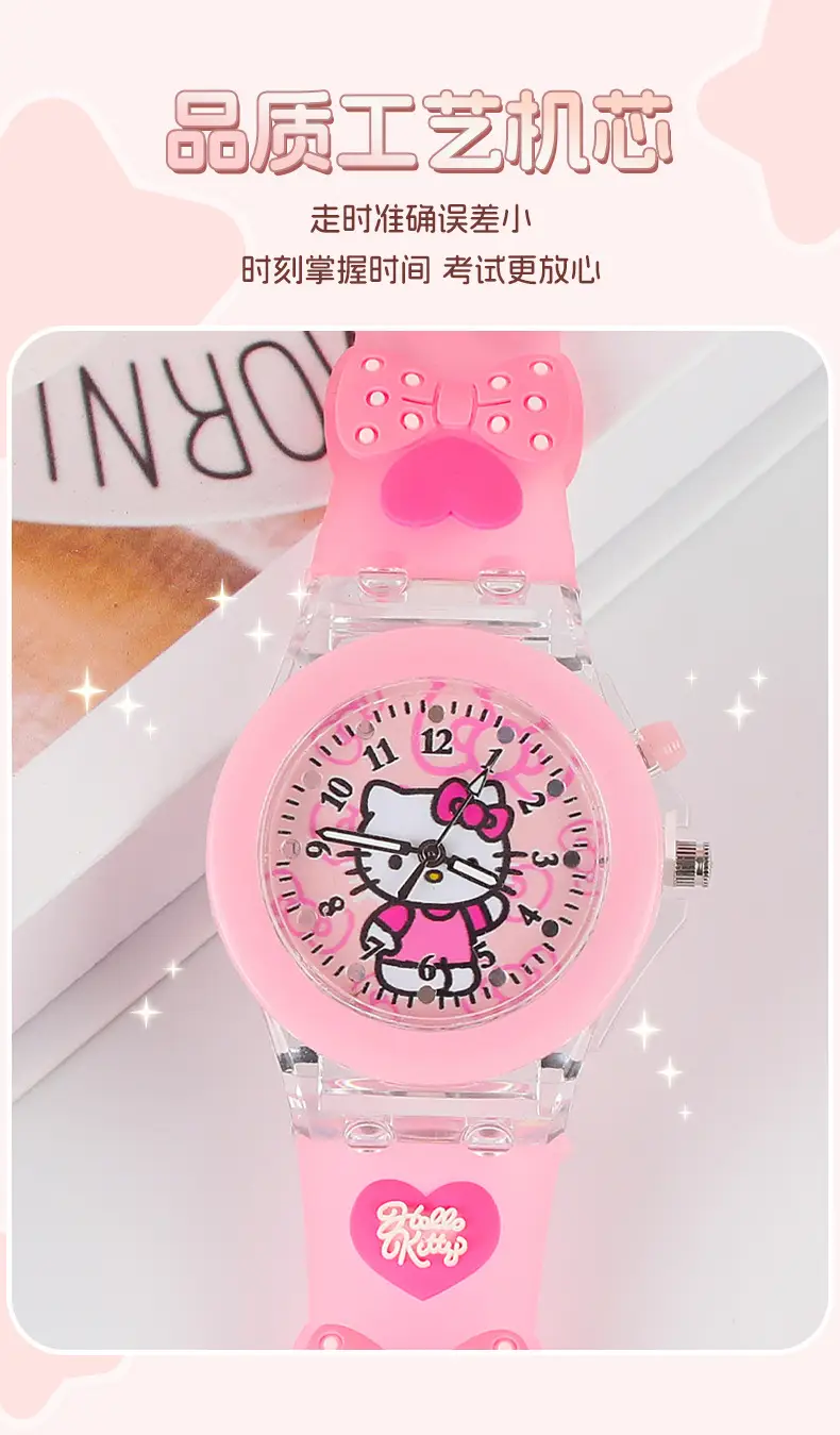 Sanrio Unicorn Cartoon Watch for Girls Pink Crystal Band — feature 4