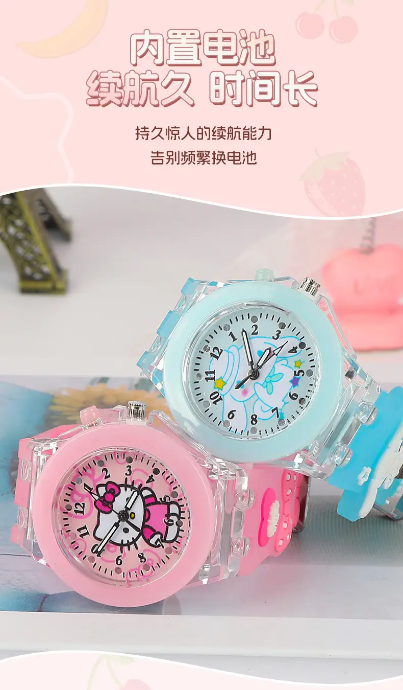 Sanrio Unicorn Cartoon Watch for Girls Pink Crystal Band — feature 5