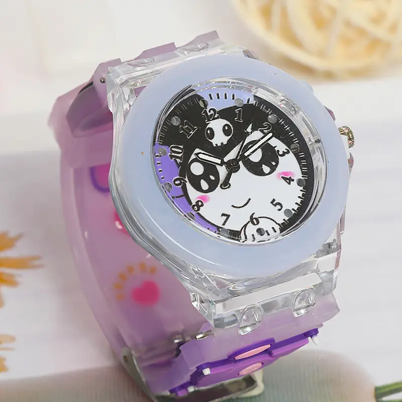 Sanrio Unicorn Cartoon Watch for Girls Pink Crystal Band - Image 2