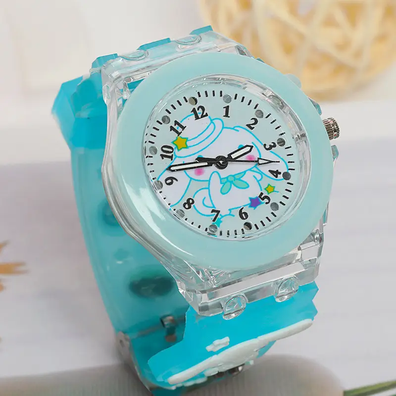 Sanrio Unicorn Cartoon Watch for Girls Pink Crystal Band - Image 3