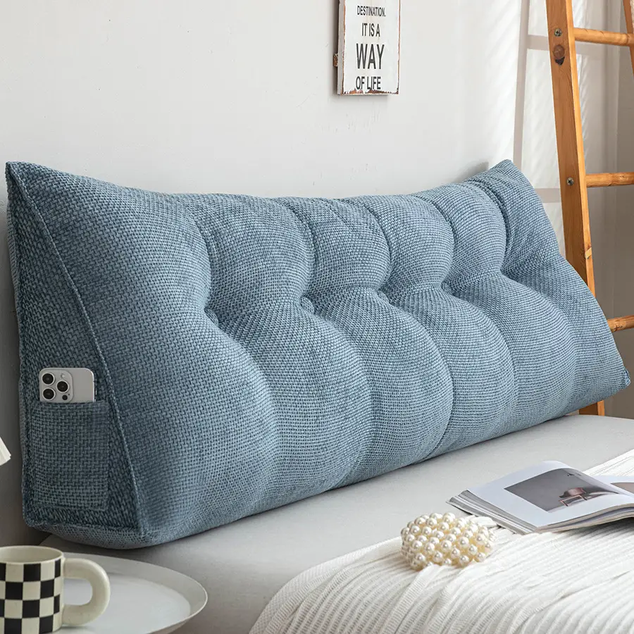 Dark Blue Bay Window Tatami Cushion Backrest for Bed