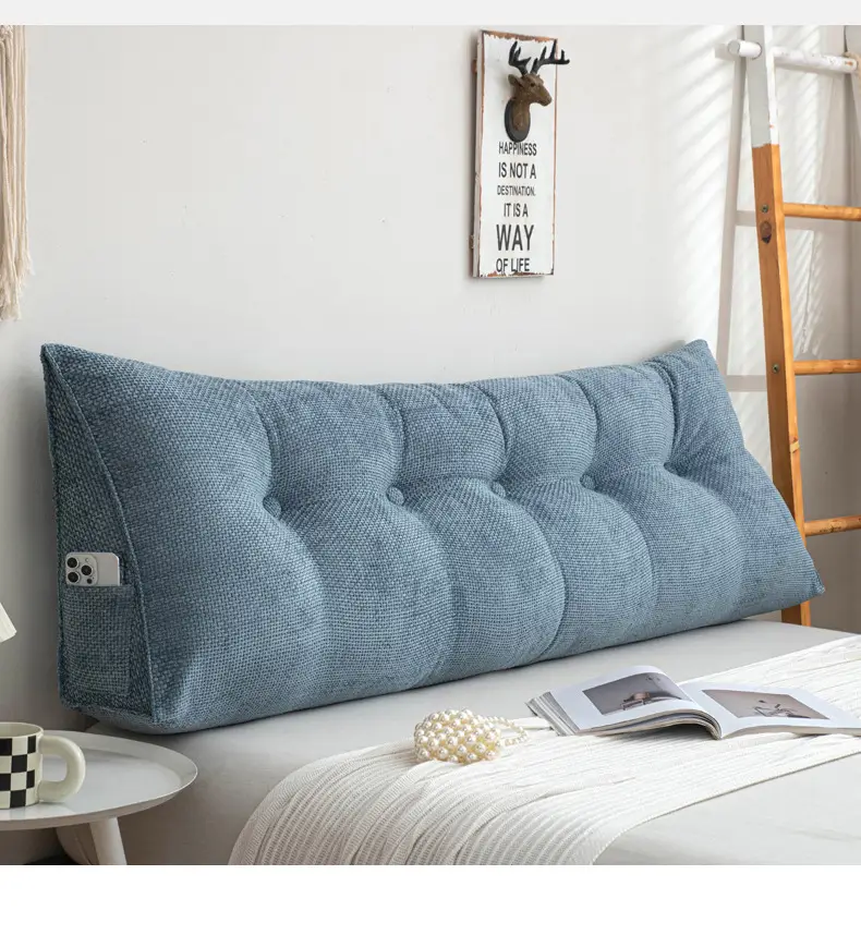 Dark Blue Bay Window Tatami Cushion Backrest for Bed — feature 9