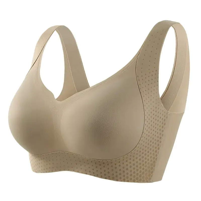 Traceless Women's Chest Pull-Up Bra Black Gold Soundwave - Image 2