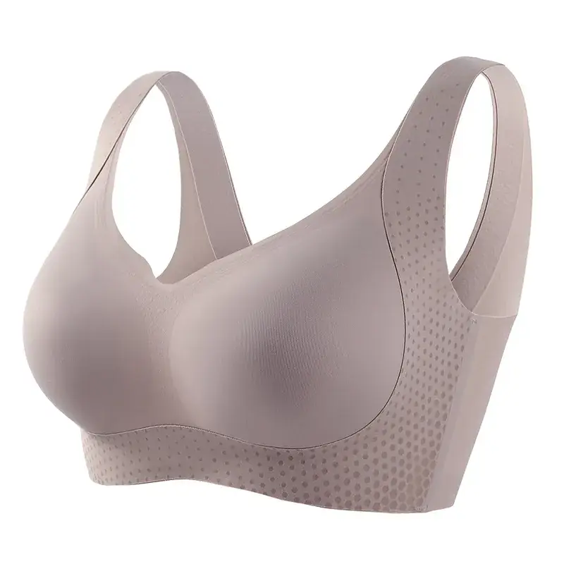 Traceless Women's Chest Pull-Up Bra Black Gold Soundwave - Image 4