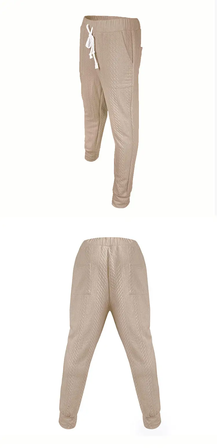 Men's Jacquard Drawstring Pants Large Casual Set — feature 12
