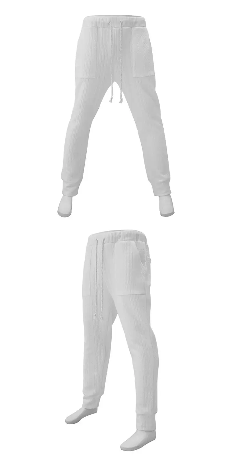 Men's Jacquard Drawstring Pants Large Casual Set — feature 7