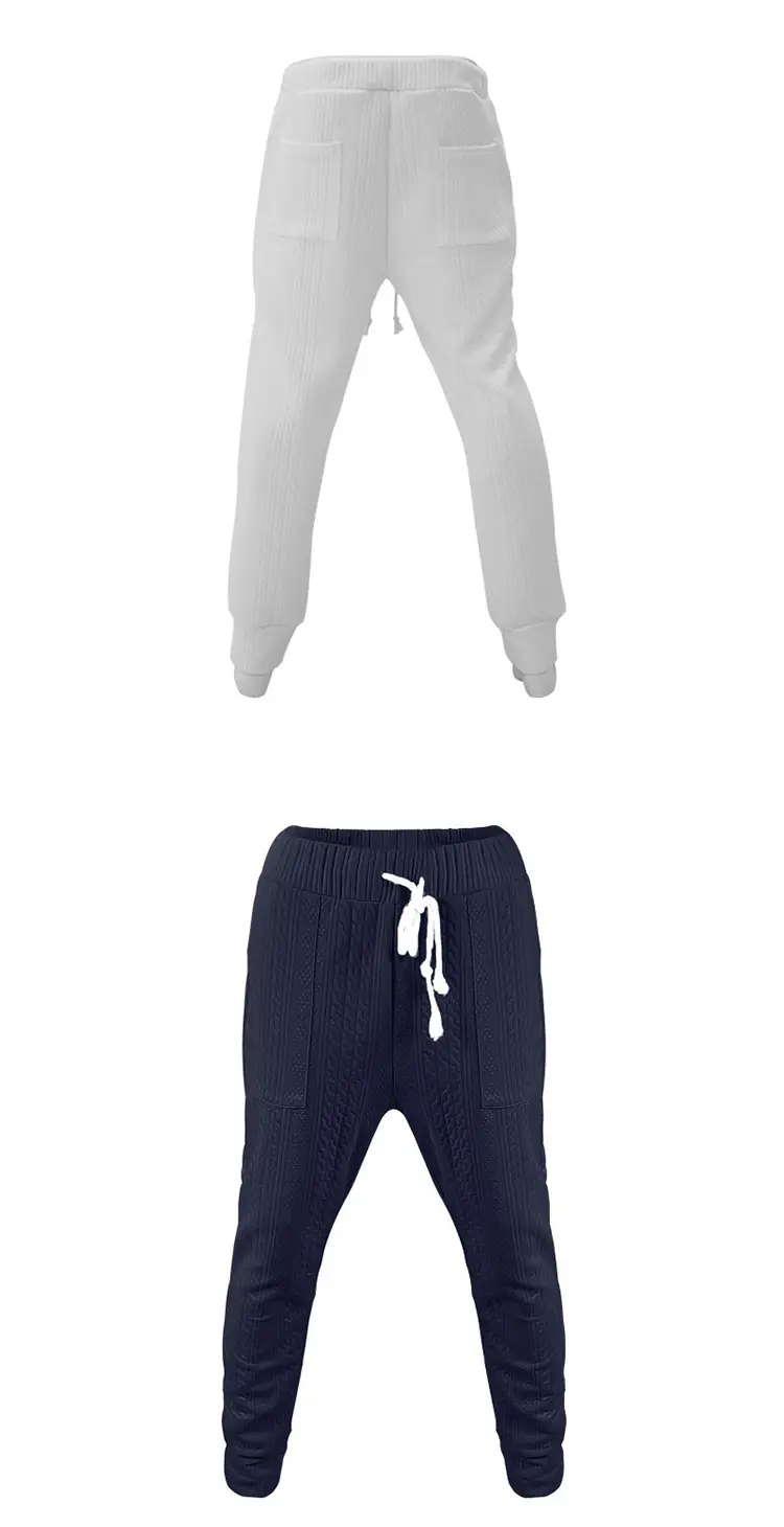 Men's Jacquard Drawstring Pants Large Casual Set — feature 8