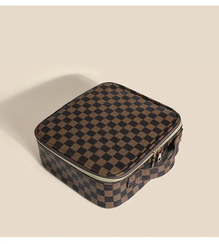 Women's Checkered Cosmetic Bag Large Capacity Handheld Crossbody — feature 13