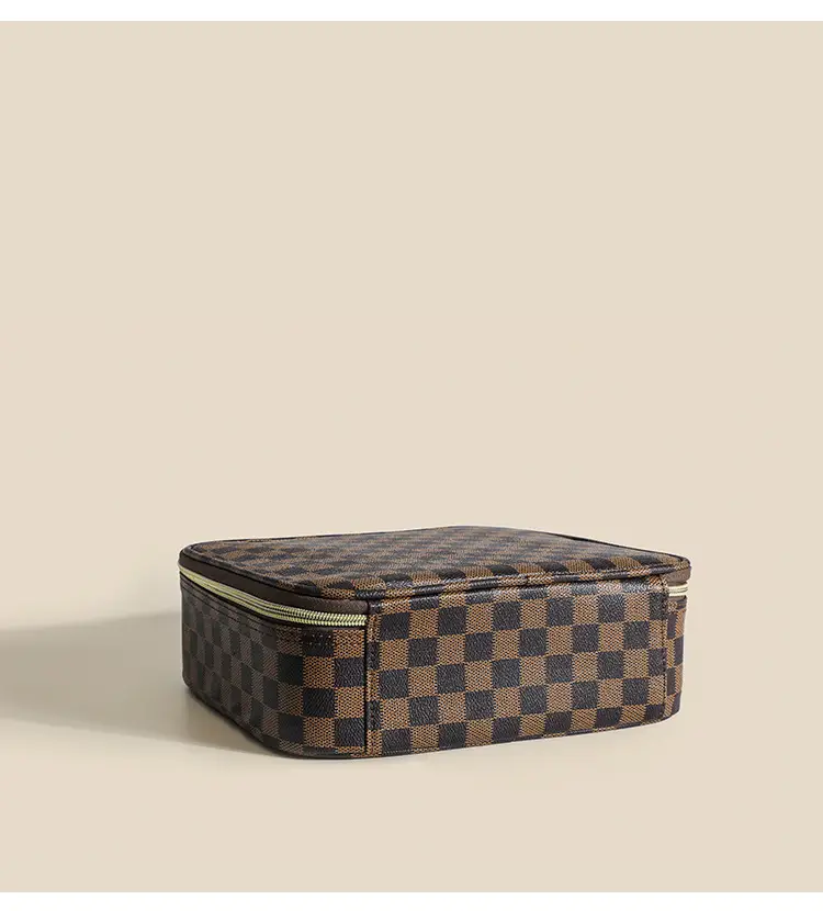Women's Checkered Cosmetic Bag Large Capacity Handheld Crossbody — feature 14