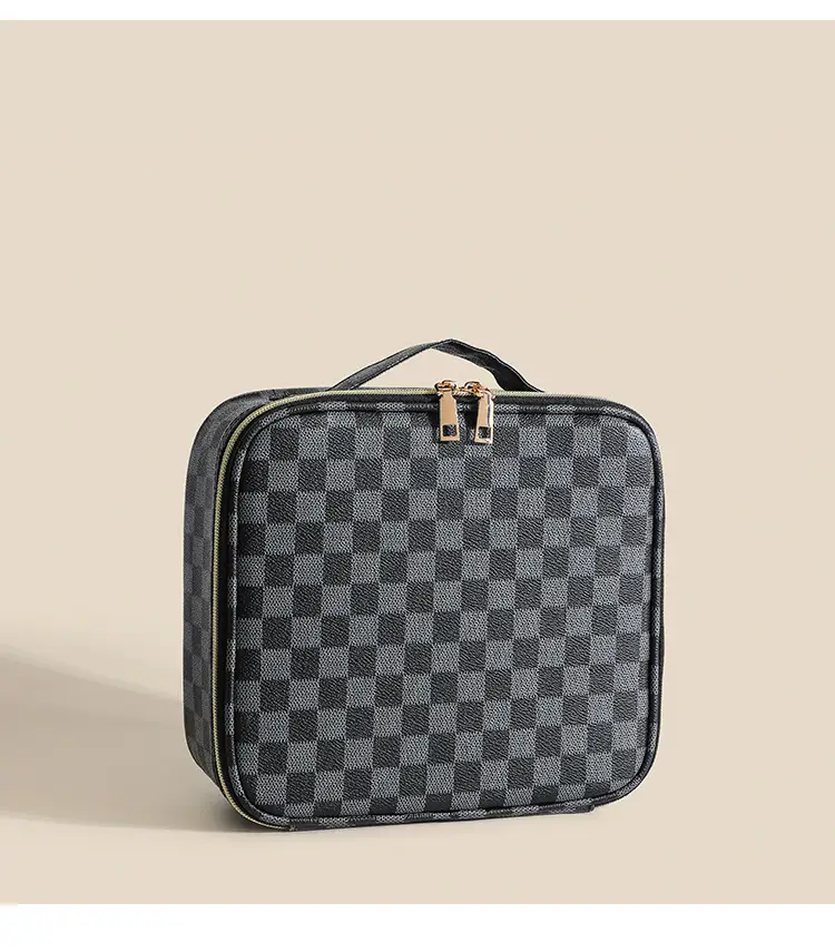 Women's Checkered Cosmetic Bag Large Capacity Handheld Crossbody — feature 16