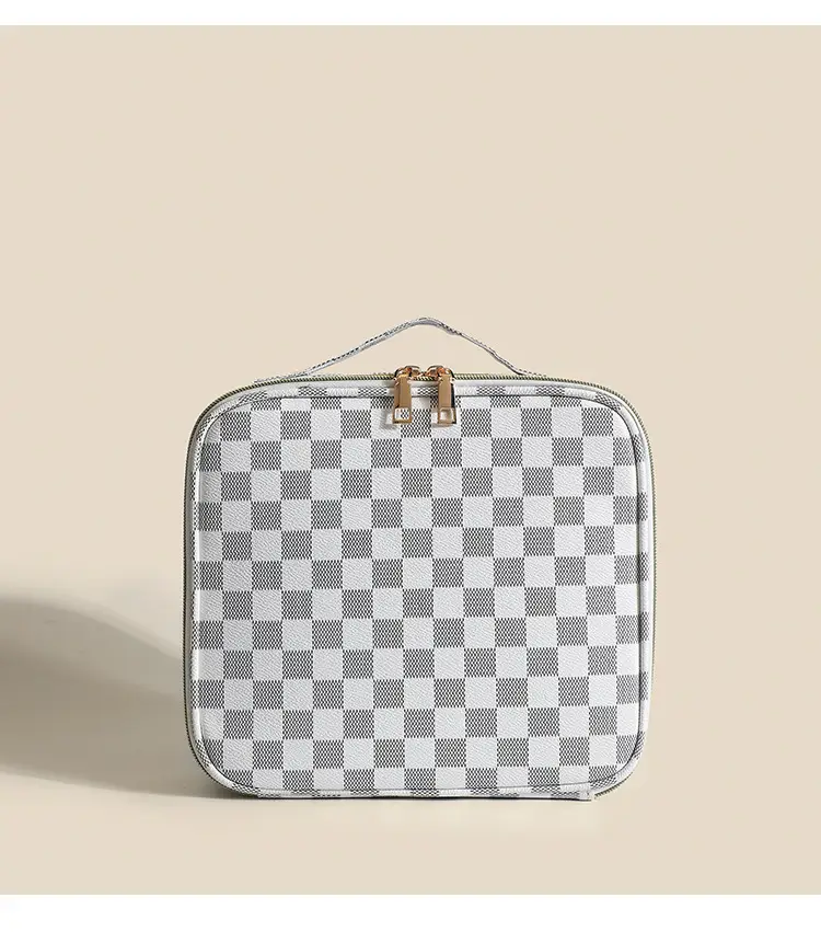 Women's Checkered Cosmetic Bag Large Capacity Handheld Crossbody — feature 17