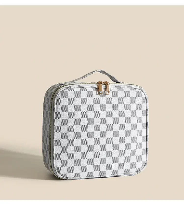 Women's Checkered Cosmetic Bag Large Capacity Handheld Crossbody — feature 18