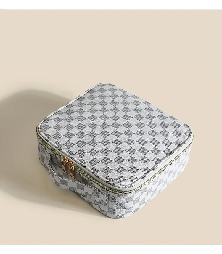 Women's Checkered Cosmetic Bag Large Capacity Handheld Crossbody — feature 19