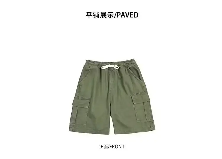 Men's Green Cotton Pocket Shorts All Summer — feature 10