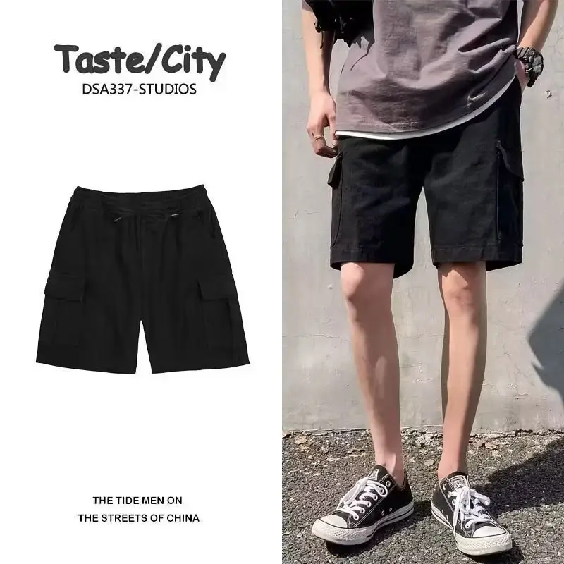 Men's Green Cotton Pocket Shorts All Summer — feature 3