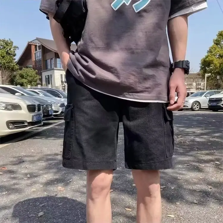 Men's Green Cotton Pocket Shorts All Summer — feature 4