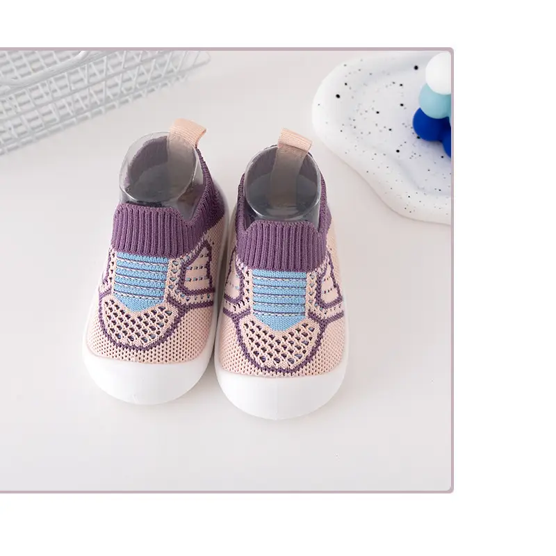 Baby Fly-Knit Shoes Pink Purple Spring Summer