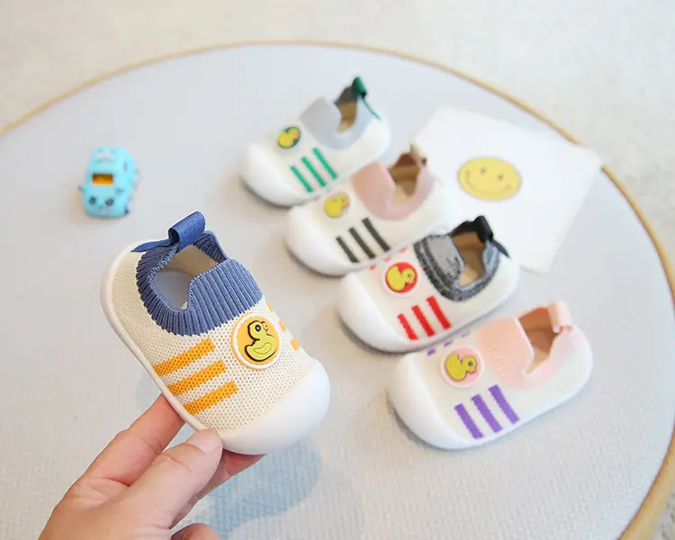 Baby Fly-Knit Shoes Pink Purple Spring Summer — feature 2
