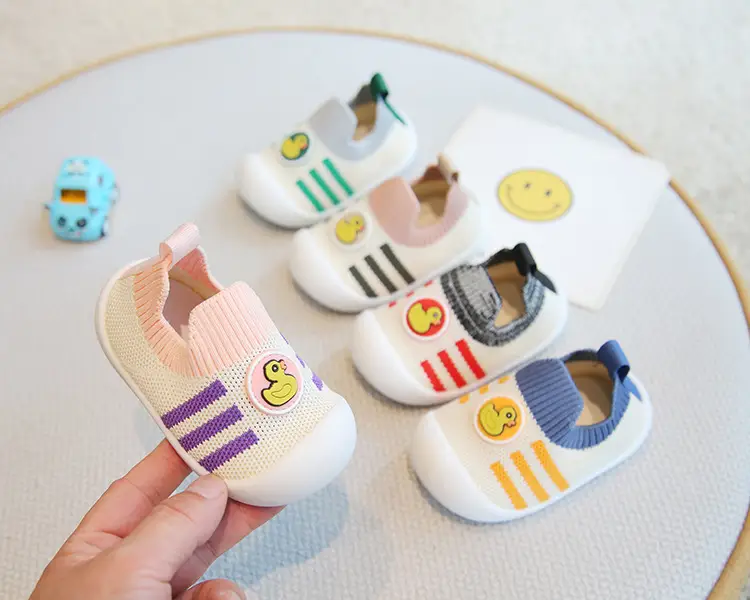Baby Fly-Knit Shoes Pink Purple Spring Summer — feature 4