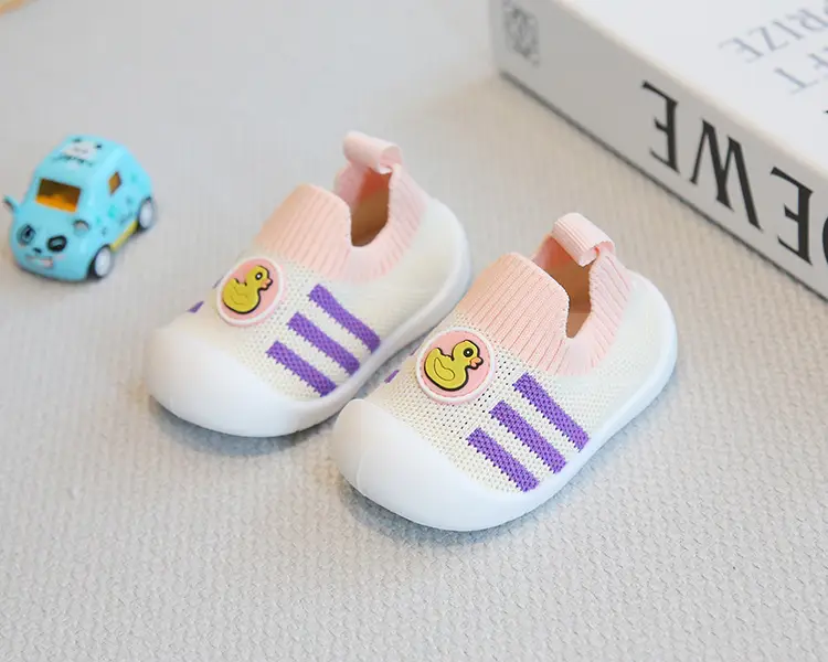 Baby Fly-Knit Shoes Pink Purple Spring Summer — feature 6