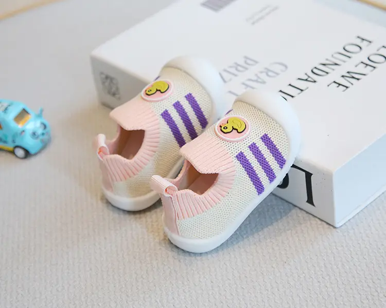 Baby Fly-Knit Shoes Pink Purple Spring Summer — feature 7