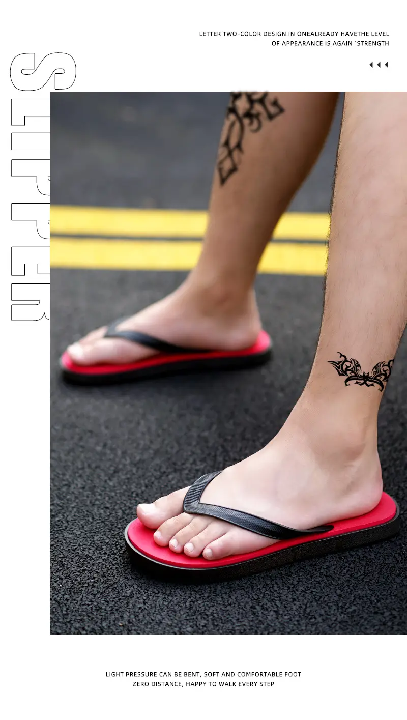 Cross-Border Men's Flip-Flops New Summer Style Solid Color Simple Versatile Fashionable Non-Slip Beach Home Sandals — feature 14