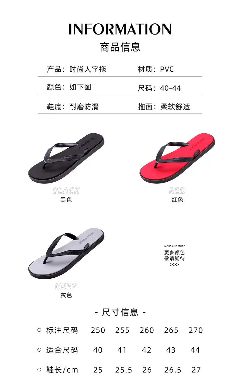 Cross-Border Men's Flip-Flops New Summer Style Solid Color Simple Versatile Fashionable Non-Slip Beach Home Sandals — feature 8