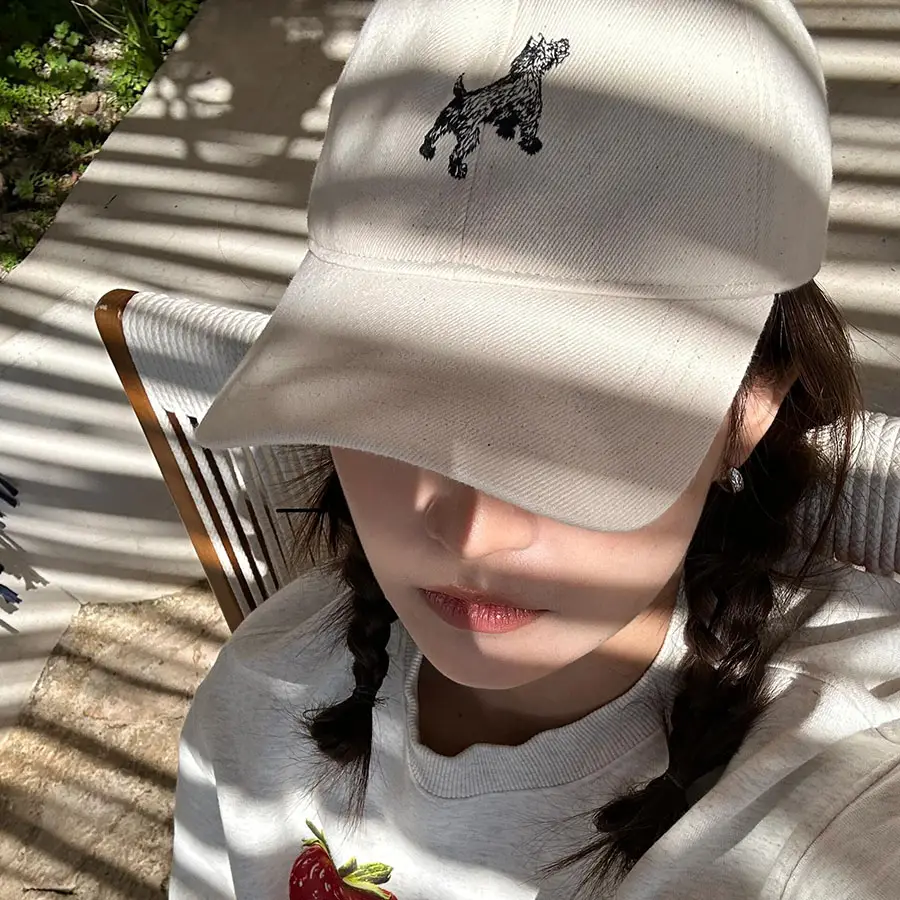 Cute Puppy Embroidered Navy Baseball Cap for Men Women - Image 6