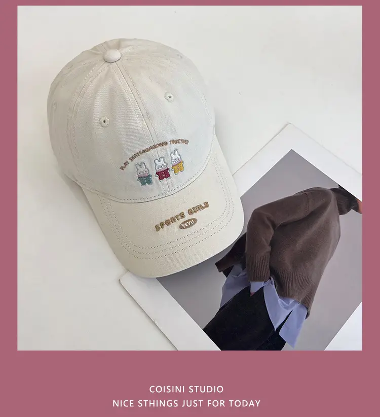 Japanese Cartoon Rabbit Cap for Kids Spring Summer Casual — feature 10