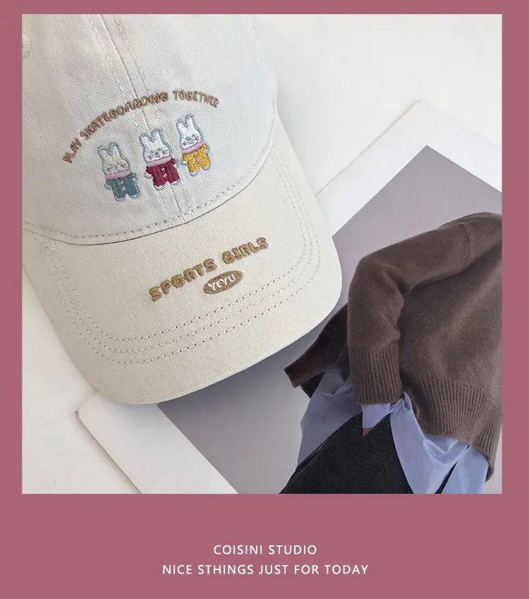 Japanese Cartoon Rabbit Cap for Kids Spring Summer Casual — feature 11