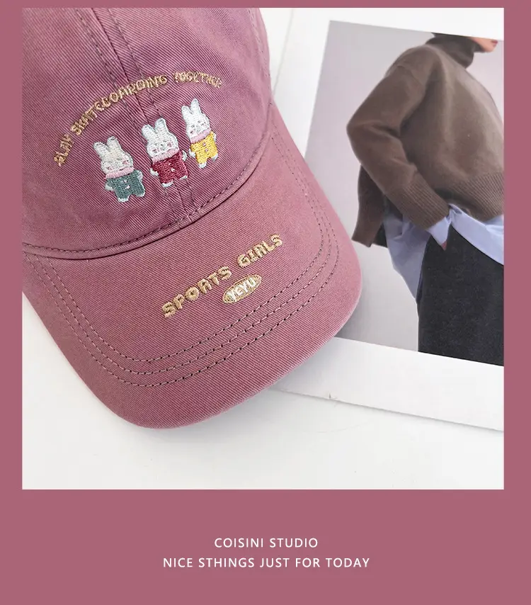 Japanese Cartoon Rabbit Cap for Kids Spring Summer Casual — feature 14