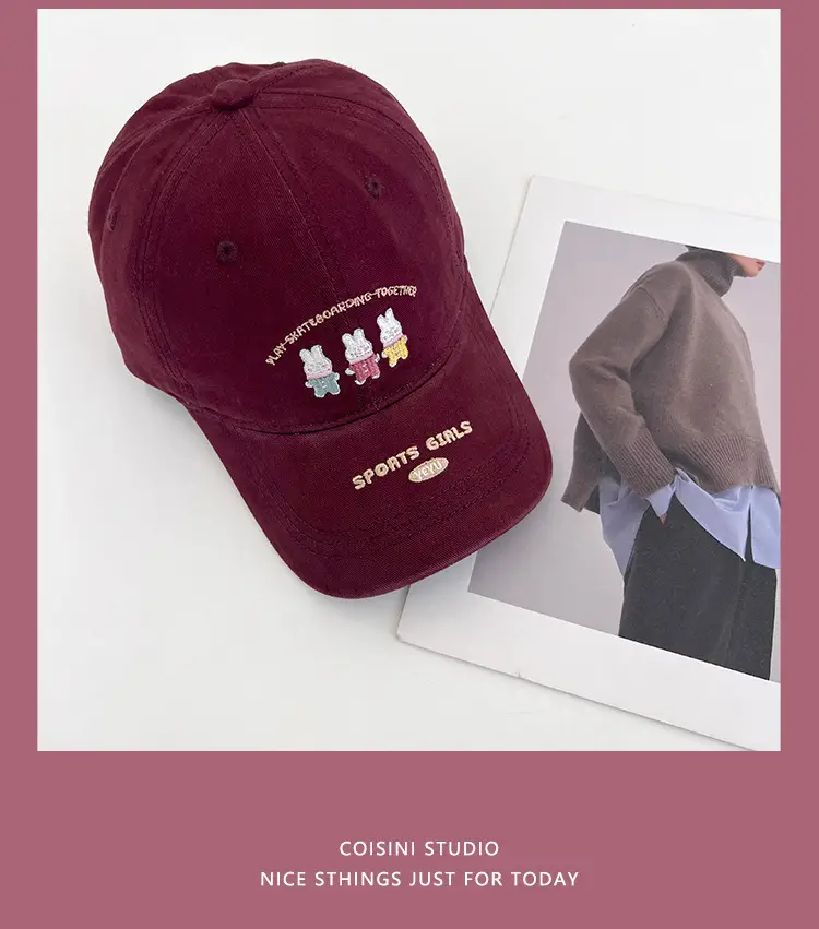 Japanese Cartoon Rabbit Cap for Kids Spring Summer Casual — feature 17