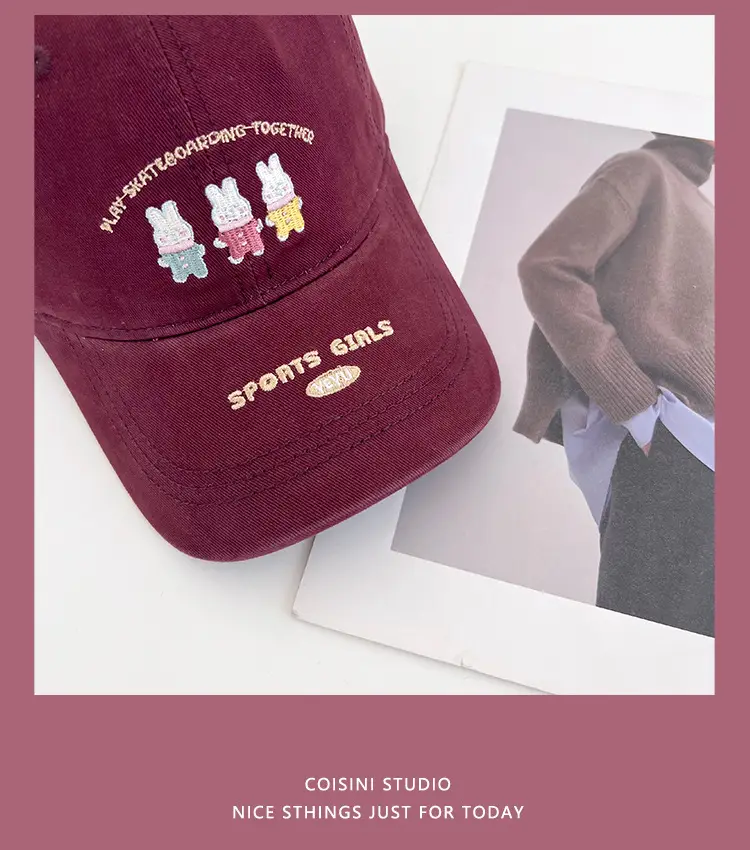 Japanese Cartoon Rabbit Cap for Kids Spring Summer Casual — feature 18