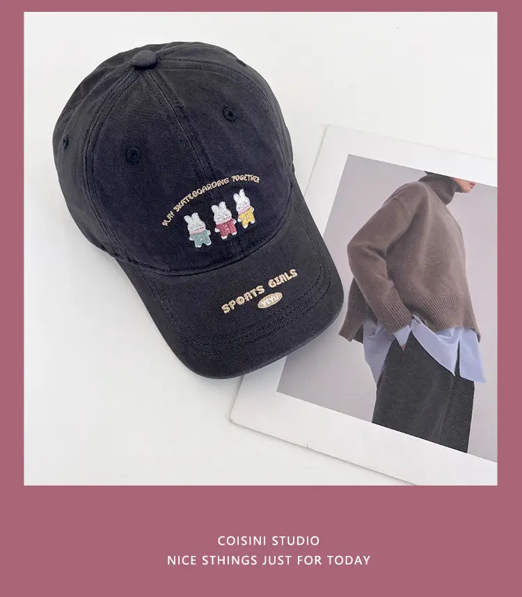 Japanese Cartoon Rabbit Cap for Kids Spring Summer Casual — feature 19