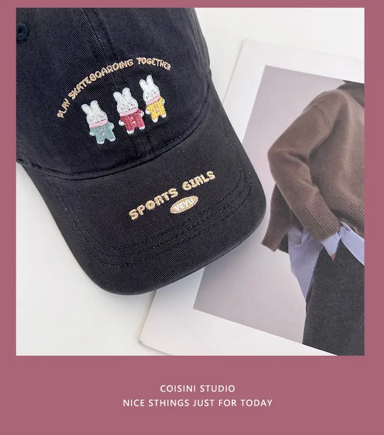 Japanese Cartoon Rabbit Cap for Kids Spring Summer Casual — feature 20