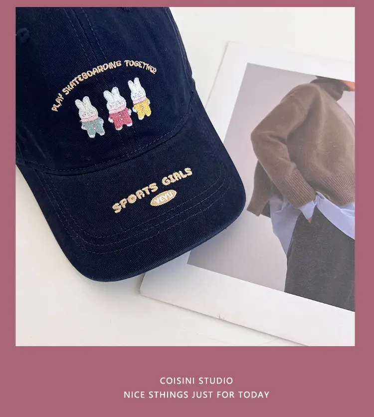 Japanese Cartoon Rabbit Cap for Kids Spring Summer Casual — feature 22