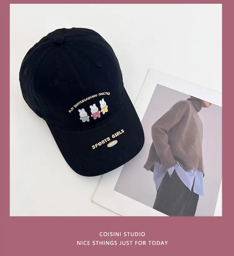 Japanese Cartoon Rabbit Cap for Kids Spring Summer Casual — feature 23