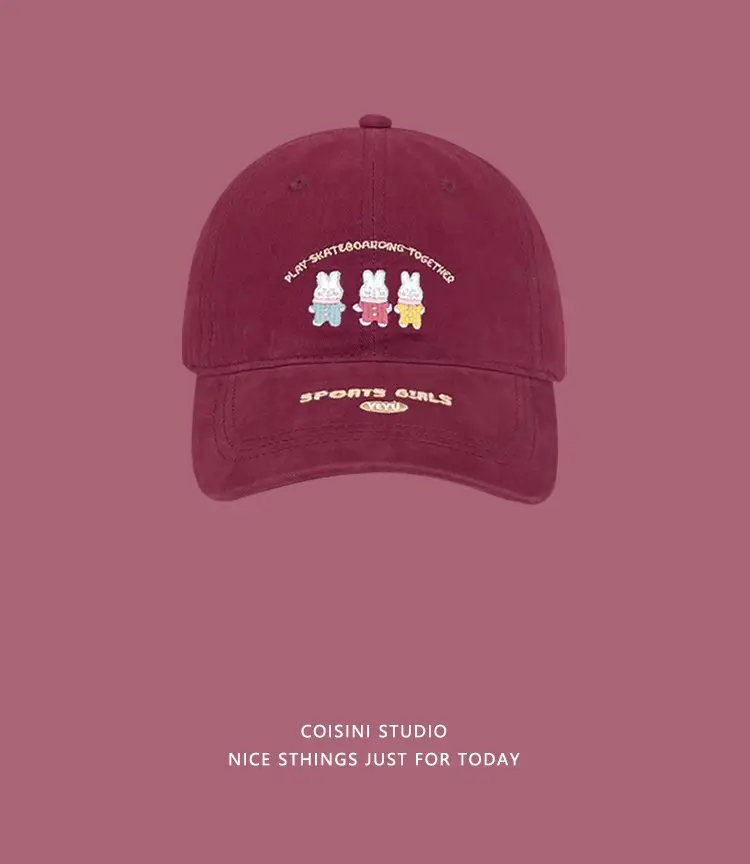 Japanese Cartoon Rabbit Cap for Kids Spring Summer Casual — feature 5