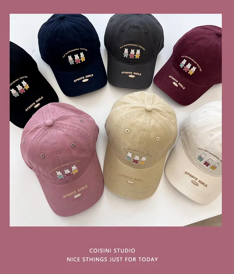Japanese Cartoon Rabbit Cap for Kids Spring Summer Casual — feature 9