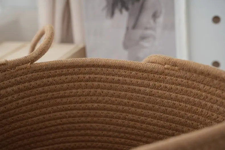 Japanese Woven Cotton Rope Shoulder Bag Open Commute Beach — feature 7