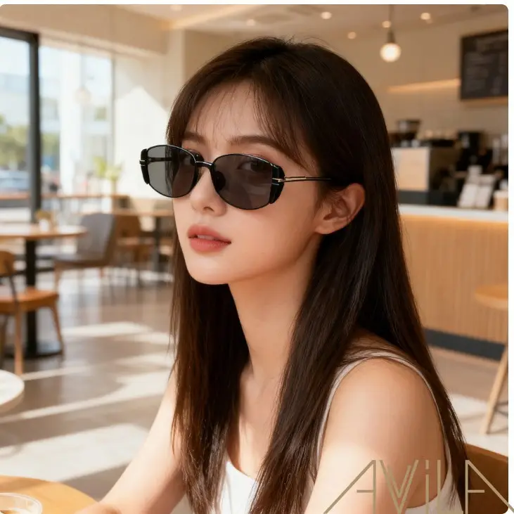 European Cat's Eye Sunglasses Women Retro Round Face Slimming - Image 7