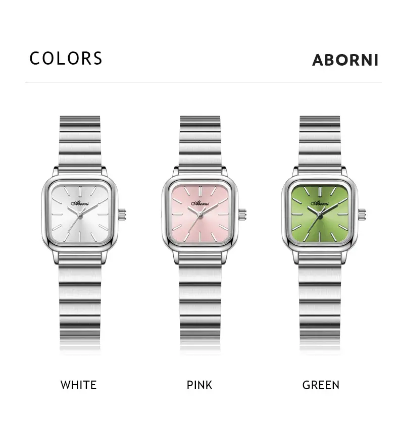 Asian Platinum Square Watch Women's Quartz Waterproof — feature 20