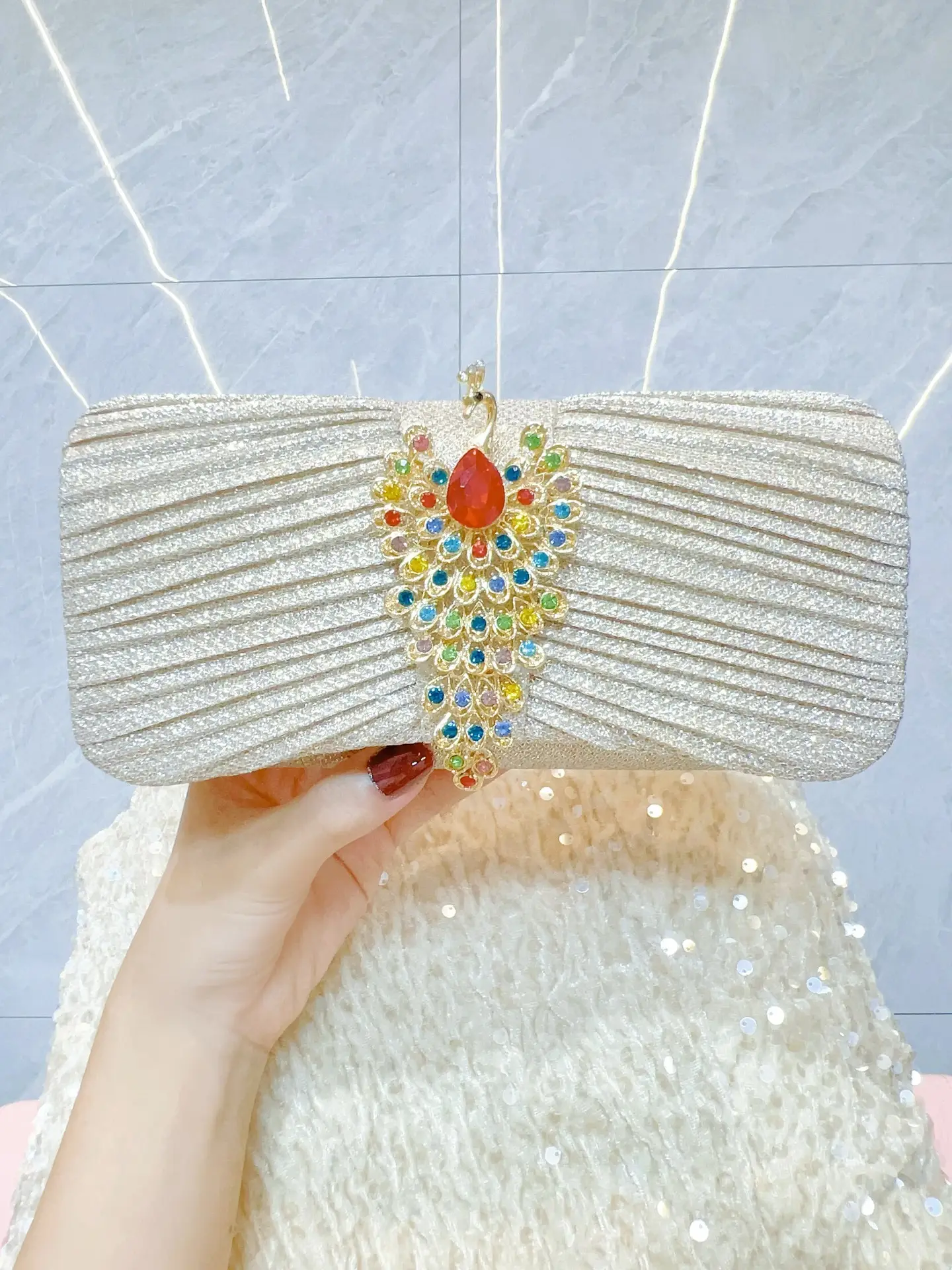 New Cross-border Clutch Banquet Bag Party Small Bag — feature 9